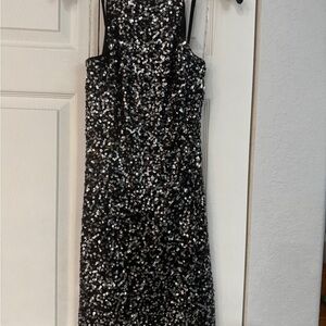 Elegant Black Sequin Dress sz M